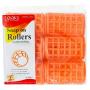 Snap On Hair Rollers Curler Wave Set Large Jumbo Medium Small Size Salon Quality (JUMBO - ORANGE - 6PCS)