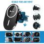 WAITIEE Magnetic Wireless Car Charger Compatible with iPhone 12/12 Pro/ 12 Pro Max/ 12 Mini with QC3.0 Adapter 15W/ 10W/ 7.5W/ 5W Fast Wireless Car Charger Mount with Secure Air Vent Clamp (Black)