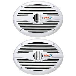BOSS Audio Systems MR690 350 Watt Per Pair, 6 x 9 Inch, Full Range, 2 Way Weatherproof Marine Speakers Sold in Pairs