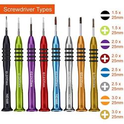 Paxcoo Precision Screwdriver Set of 8 - Magnetic Professional Repair Tool Kit for Glasses, Electronics and Watch Repair