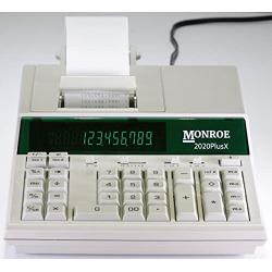 (1) Monroe 2020PlusX 12-Digit Medium-Duty Color Printing Calculator in Ivory