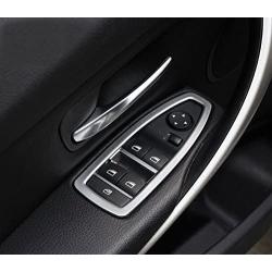 Eiseng 5pcs Window Lift Button Cover Trim for BMW 3 Series F30 320i 328i 330i 335i 2016 2017 2018 F34 3GT Gran Turismo (ABS Chrome)