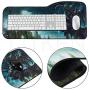 Gaming Mouse Pad Professional Curved Extended Size Large Computer Laptop Keyboard Desk Mat Waterproof Mousepad with Stitched Edges Anti Slip Rubber Base for School Office Home (Cool Illidan Stormrage)