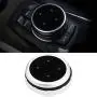 Keenso Car Interior Center Console Multimedia Buttons Decorative Cover Frame Trim for X1 X3 X5 X6 F30 E90 F10 F18 F25 E60(7 Button Style2)