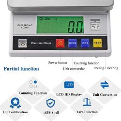 Bonvoisin Digital Gram Scale 0.1g Electronic Lab Weighing Scale Counting Scale Precision Lab Scale Analytical Balance Scale Industrial Scale Scientific Counting Scale (10kg, 0.1g)