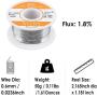 WYCTIN 60-40 Tin Lead Rosin Core Solder Wire for Electrical Soldering and DIY 0.0236 inches(0.6mm) 0.11lbs