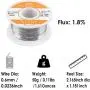 WYCTIN 60-40 Tin Lead Rosin Core Solder Wire for Electrical Soldering and DIY 0.0236 inches(0.6mm) 0.11lbs