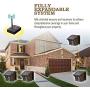 1/2 Mile Long Range Solar Wireless Driveway Alarm Outdoor Weather Resistant Motion Sensor & Detector-Security Alert System-Monitor & Protect Outside Property,No Need to Replace Battery