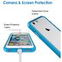 JETech Case Compatible with iPhone 6 Plus and iPhone 6s Plus 5.5-Inch, Shock-Absorption Bumper Cover, Anti-Scratch Clear Back (Blue)