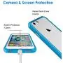 JETech Case Compatible with iPhone 6 Plus and iPhone 6s Plus 5.5-Inch, Shock-Absorption Bumper Cover, Anti-Scratch Clear Back (Blue)