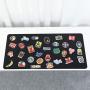 Customizable Desk Mat PU Leather Pad Protector 31.5”x15.7 with 100 Graffiti Stickers UPHORIA Desk Blotters for Home Office Work Gaming, Medium for Girls Boys Adults Computer Laptop Study writing BLACK