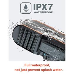 AOMAIS Sport II Portable Wireless Bluetooth Speakers 20W Bass Sound, 15H Playtime, Waterproof IPX7, Stereo Pairing, Durable Design Backyard, Outdoors, Travel, Pool, Home Party Orange