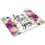 Smooffly Quote Mousepad, Floral Mouse Pad, Inspirational Quote Mouse Pad - Life is Tough but so are You