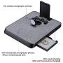 PITAKA 6-in-1 Wireless Charging Stand, Dual-Port Connector Wireless Charging Dock [Air Omni Lite] Crafted from Zinc Alloy and Grey Cloth, Wireless Charging Station for Multiple Devices - Grey
