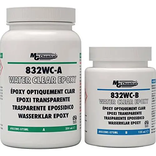 MG Chemicals - 832WC-375ML Water Clear Epoxy, Potting and Encapsulating Compound, 375 mL, 2-Part Kit MG Chemicals - 832WC-375ML Water Clear Epoxy, Potting and Encapsulating Compound, 375 mL, 2-Part Kit