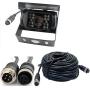 4 Pin Vehicle Backup Camera 12V/24V,18 LED IR Night Vision CCD Car Rear View Parking Reverse Camera + 4Pin Connector 20m/65ft Extension Cable for Bus Truck Camper Lorry Heavy Duty