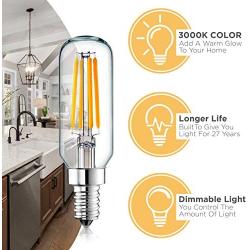 Dimmable E12 LED Bulb Set: 4 Watt, 3000K Warm White Lightbulbs - 40W Equivalent – Chandelier Light Bulbs – T6 Shape - 400 Lumen - UL Listed - Indoor or Outdoor LED Candelabra Bulb Set - 6 Pack