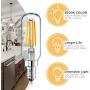 Dimmable E12 LED Bulb Set: 4 Watt, 3000K Warm White Lightbulbs - 40W Equivalent – Chandelier Light Bulbs – T6 Shape - 400 Lumen - UL Listed - Indoor or Outdoor LED Candelabra Bulb Set - 6 Pack