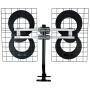 Antennas Direct Clearstream 4 TV Antenna, 70+ Mile Range, UHF, Multi-Directional, Indoor, Attic, Outdoor, Mast W/Pivoting Base/Hardware/Adjustable Clamp/Sealing Pads, 4K Ready, Black – C4-CJM