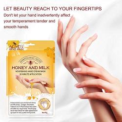 Hand Moisturizing Mask, (5 Pack) Honey and Milk Gloves, Moisturizing Natural Therapy Gloves, for Dry Aging Cracked Hands Repair Rough Skin for Men Women