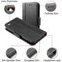 Rssviss iPhone SE Case iPhone 5s/5/SE Wallet Case,Handmade PU Leather Magnet Wallet Flip Case Cover with Built-in Credit Card/ID Card Slots for 5s 5G 5 SE（4.0 inch,Black）