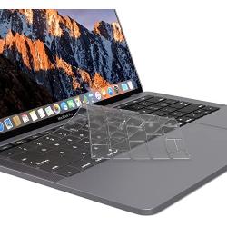Kuzy MacBook Pro Keyboard Cover with Touch Bar 13 and 15 inch Premium Ultra Thin TPU 2019 2018 2017 2016 Apple Model A2159 A1989 A1990 A1706 A1707 Skin Protector, Clear