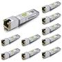 10GBase-T SFP+ Transceiver, 10G T, 10G Copper, RJ-45 SFP+ CAT.6a, up to 30 Meters, Compatible with Cisco SFP-10G-T-S, Ubiquiti UF-RJ45-10G, Netgear, D-Link, Supermicro, TP-Link and More, 10 Pack