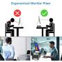 Monitor Stand Riser with 2 Drawers - Adjustable Monitor for Computer, Laptop, Printer with Organizer Drawer, Office Supply Caddy & Cable Management Slot by HUANUO