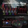 Redragon M901 Wired Gaming Mouse MMO RGB LED Backlit Mice 12400 DPI Perdition with 18 Programmable Buttons Weight Tuning for Windows PC Gaming (Black)