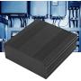Split Type Electronic Project Case, Aluminum Box, DIY Anti-thunder Black Wire Drawing for Electronic Products Heat-dissipating