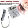 JeKaVis Desk Corded Phone, Landline Phone for Home Office with Speakerphone Speed Dial and LCD Display Function (White)