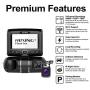REXING S1 Dash Cam 3-Channel Front,Rear,Cabin 1080P + 720p +720p, 3” LCD, Infrared Night Vision, Parking Monitor, Mobile APP, WiFi, 170°Angle Lens, Loop Recording, Supercapacitor, Support up to 256GB