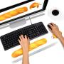 Soft Toast Bread Baguette Shape Anti-Skid Keyboard Wrist Rest Support & Mouse Wrist Support for Office,Computer,Laptop& Mac,Slow Bounces Back Foam for Easy Typing & Pain Relief Soft Toast Bread Baguette Shape Anti-Skid Keyboard Wrist Rest Support & Mouse Wrist Support for Office,Computer,Laptop& Mac,Slow Bounces Back Foam for Easy Typing & Pain Relief