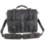 Polare Mens Full Grain Leather 16 Briefcase Shoulder Messenger Bag Fit 15.6 Laptop