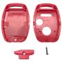 Replacement Key Fob Cover Shell Fit for Honda 2003-2012 Accord 2006-2013 Civic EX 2009-2015 Pilot 2005-2006 CR-V HRV Ridgeline Odyssey Key Fob Case No Cutting Blade (2+1, Red)