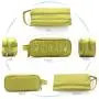 HONSKY 2 Set Medium Water Repellent Travel Electronics Accessories Gadget Cable Cord Organizer, Hanging Cosmetic Makeup Toiletry Space Storage Bags Cases Pouch for Kids Women Men, Green & Dark Blue
