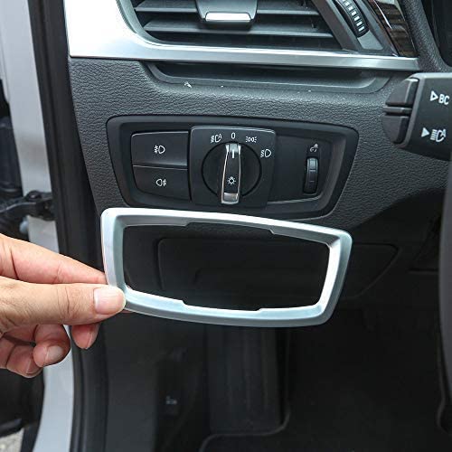 YIWANG ABS Chrome Interior Head Light Headlight Switch Button Cover Trim For BMW X1 F48 2016-2019,For BMW X2 F47 2018 2019 Auto Accessories