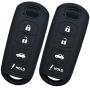 Alegender Qty(2) Full Protector Silicone Smart Key Fob Cover Case Protector Shell for 2017 2018 Mazda CX-5 CX-7 CX-9 MX-5 Miata Mazda 3 6 Smart Key Remote 4 Buttons