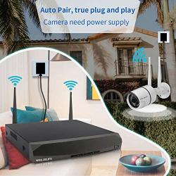 Wireless Security Camera System, 8 Channel Surveillance NVR Recorder and 8Pcs 1080P Home Outdoor Motion Activated IP Bullet Surveillance Cameras with Night Vision, 3TB Hard Drive
