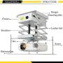 CGOLDENWALL Projector Lift Motorized Projector Mount Hanger Projector Ceiling Mount Adjustable Mounting Bracket Double Motors with Fixing Plate Max Load 44lb (Running Distance:100cm/39.37inches)