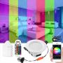 Smart Led Downlight Kit, FVTLED 6pcs WiFi Wireless Bluetooth 5W Dimmable Recessed Spot RGBWC Multicolor Color 5 in 1 Ceiling Spotlight with Remote Control & BT Mesh Smart Bridge