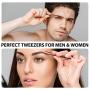 Tweezers Set, Teresa 4 Pack Professional Stainless Steel Tweezers for Women and Men, Precision Tweezers for Eyebrows Epilator Tools for Facial Hair, Ingrown Hair, Splinter, Blackhead and Tick Remover