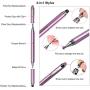 Stylus for iPad - Penyeah [4-in-1] High Sensitivity and Precision Touch Screen Stylus Disc Tip,Black Rubber Tip & Mesh Fiber Tip Universal for All Capacitive Touch Screen Device - Pinky Gold