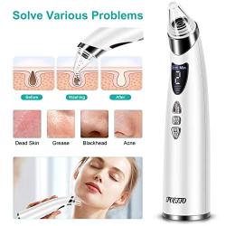 Blackhead Remover Pore Vacuum/IVETTO Blackhead Vacuum Face Acne Removal Blackhead Extractor Device/USB Rechargeable with 5 Probe heads