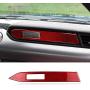 Car Styling Carbon Fiber Interior Car Dashboard Decoration Strip Center Console Custom 3D Sticker for Ford Mustang 2015 2016 2017 2018 2019 Accessories (1 Piece Red)
