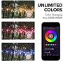 HBN Smart Outdoor Patio Light RGB Color & White LED Lights Smart String Light-24ft, 12 Round Bulbs, 2.4 GHz Only, Works with Alexa/Google Assistant, App Controlled, No Hub Needed, IP65 Waterproof