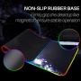 Large RGB Gaming Mouse Pad - Reawul 14 Modes Oversized Glowing Led Extended Mousepad, Anti-Slip Rubber Base and Waterproof Surface, Extra Large Soft Led Computer Keyboard Mouse Mat - 31.5 x 11.8in