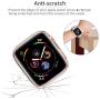 Goton Compatible iWatch Apple Watch Edge Case 40mm SE / Series 6 / 5 / 4 [No Screen Protector] , (2 Packs) Soft TPU Shockproof Edge Case Cover Bumper Protector (Clear and Clear, 40mm)