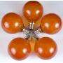 Novelty Lights 25 Pack G50 Outdoor Patio Globe Replacement Bulbs, Orange, E17/C9 Intermediate Base, 7 Watt