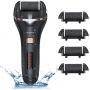 Liberex Electric Callus Remover - Rechargeable Foot File Callus Shaver Hard Skin Remover Pedicure Tools with 4 Roller Heads, for Cracked Heels Calluses and Dead Skin, 2 Speed, Battery Display